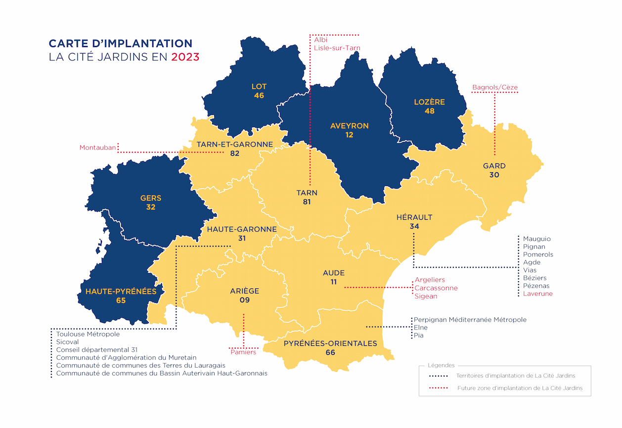 carte implantation La Cite Jardins